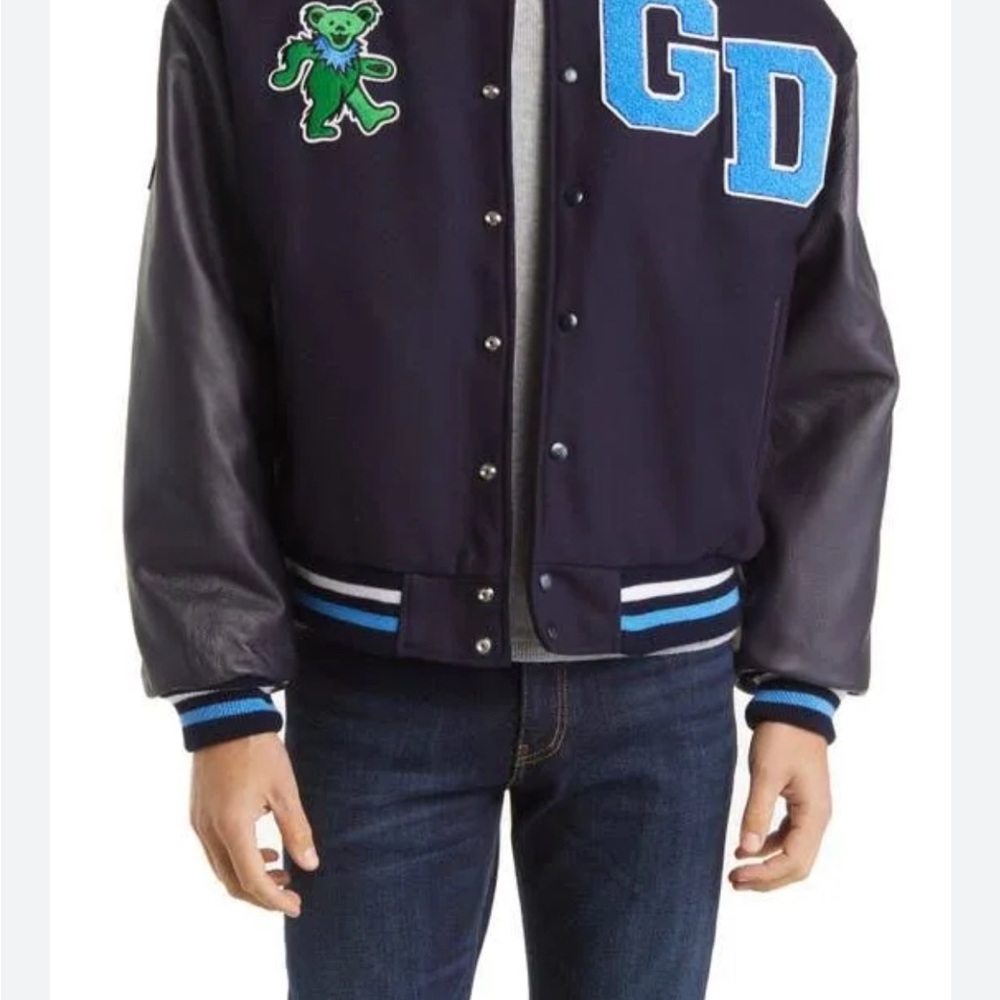 Schott x Grateful Dead Leather Varsity Jacket